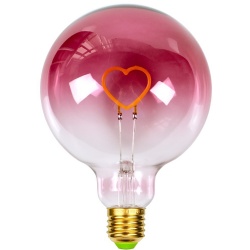 Antique Vintage LED Bulb G125 Pink