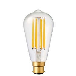 Filament LED Lamp Bulb ST64 B22 Clear