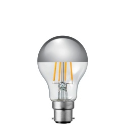 Filament LED Lamp Bulb A60 B22 Silver Crown