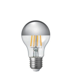 Filament LED Lamp Bulb A60 E27 Silver Crown